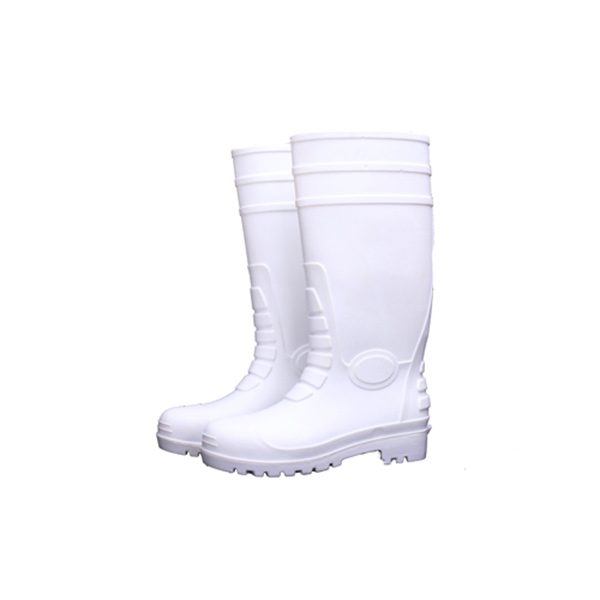 white rain booties